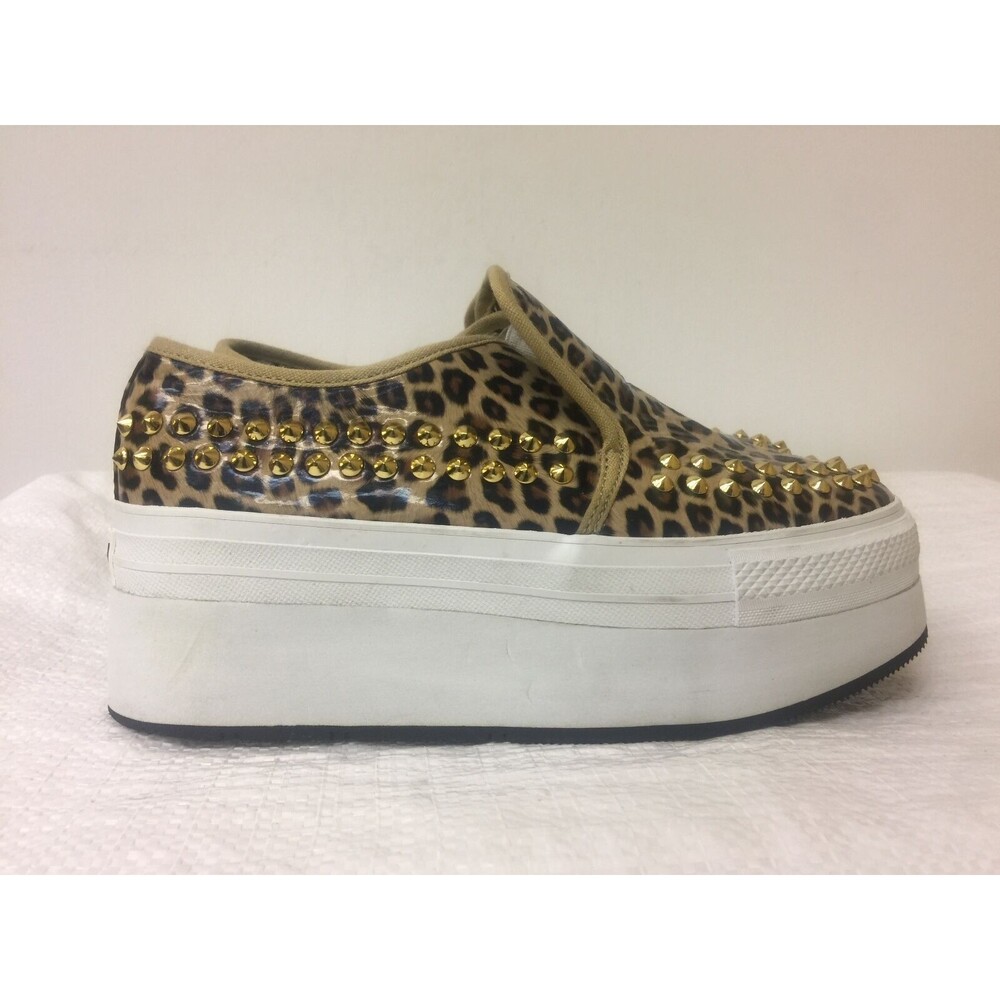 IIJIN women size EU 38 US 9 platform fashion sneakers  manmade -leopard print